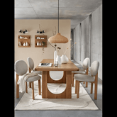 Trueliving  Modern Wood Brown Dinning Table H 30 x W 45 x D 35; Chair : H 34 x W 18 x D 18(19